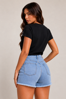 Short Jeans Sculpt™ Premium — Modelagem que Valoriza
