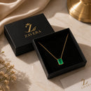 Colar Esmeralda Royale™ – Luxo Sofisticado Que Ilumina Sua Elegância