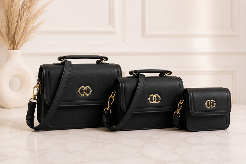 Bolsa Feminina Noir Élégance™ — O Luxo Sofisticado Que Transforma Seu Visual