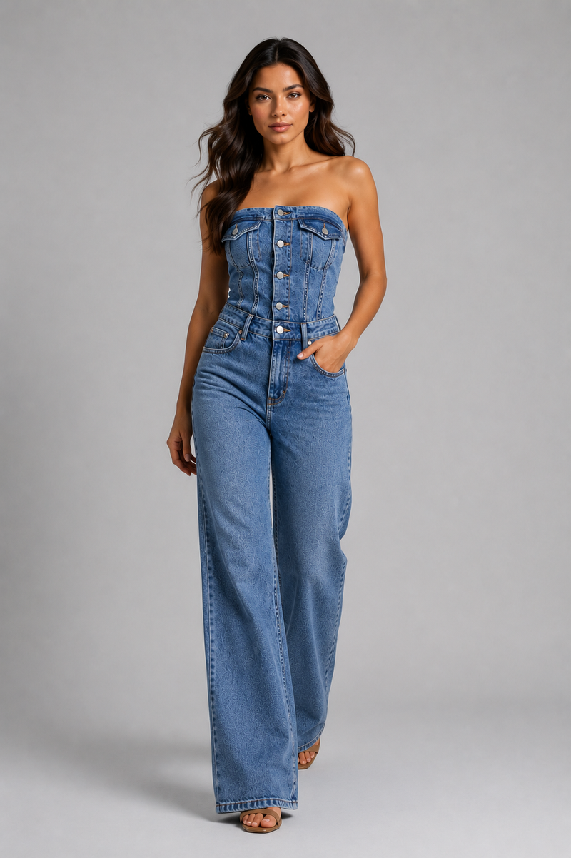 Macacão Jeans Sculpt™ — Elegância que Valoriza