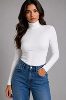 Blusa Gola Alta Essence™ — Sofisticação que Envolve Você