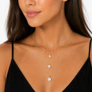Colar Triplo Zavera com Pedra Brilhante – Elegância em Camadas